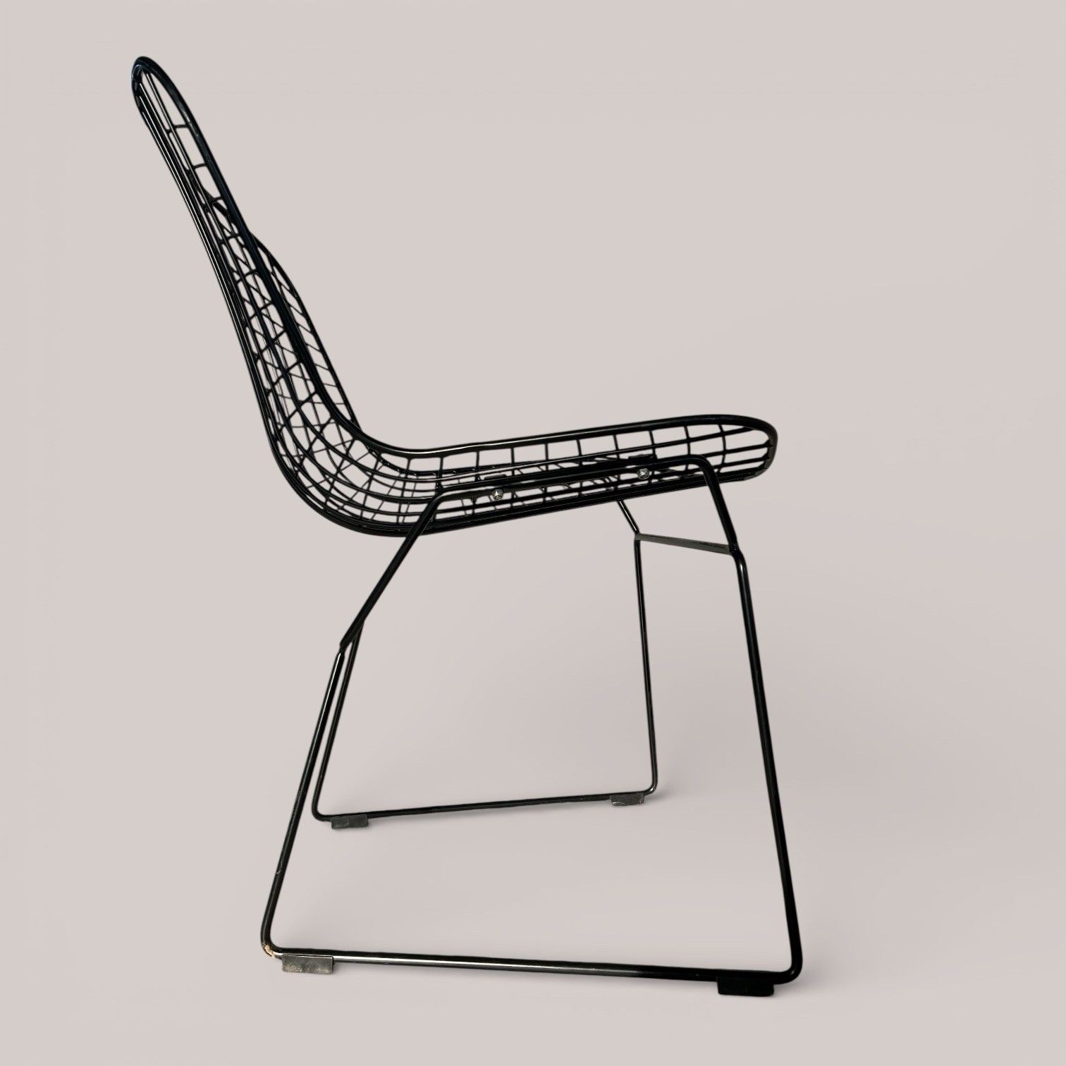Harry Bertoia Wire Side Chair Knoll International– Black photo furniture
