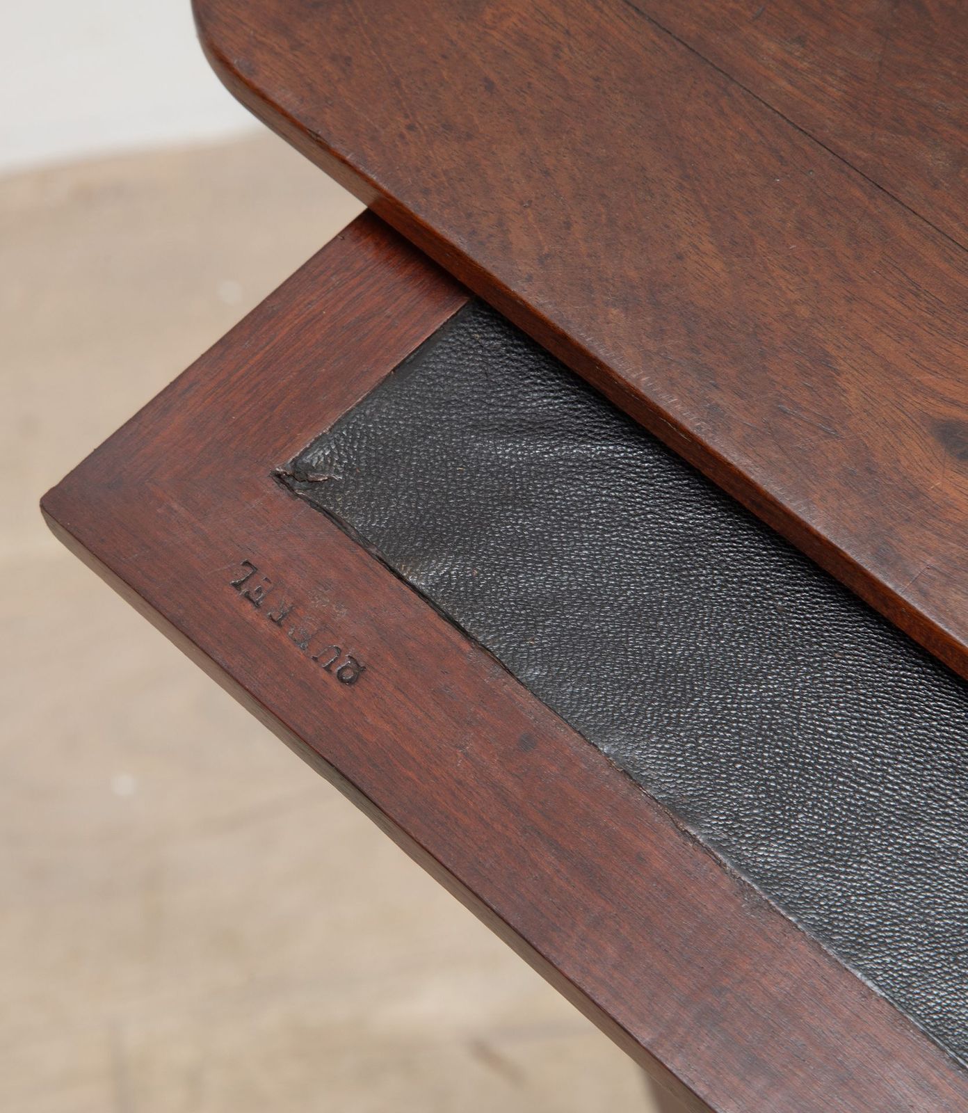 French Walnut Bedside Table With 3 Drawers photo for sale