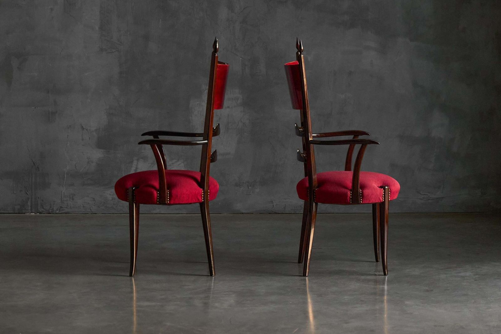 photo furniture High Back Dining Chairs By Aldo Tura, Italy, 1962
