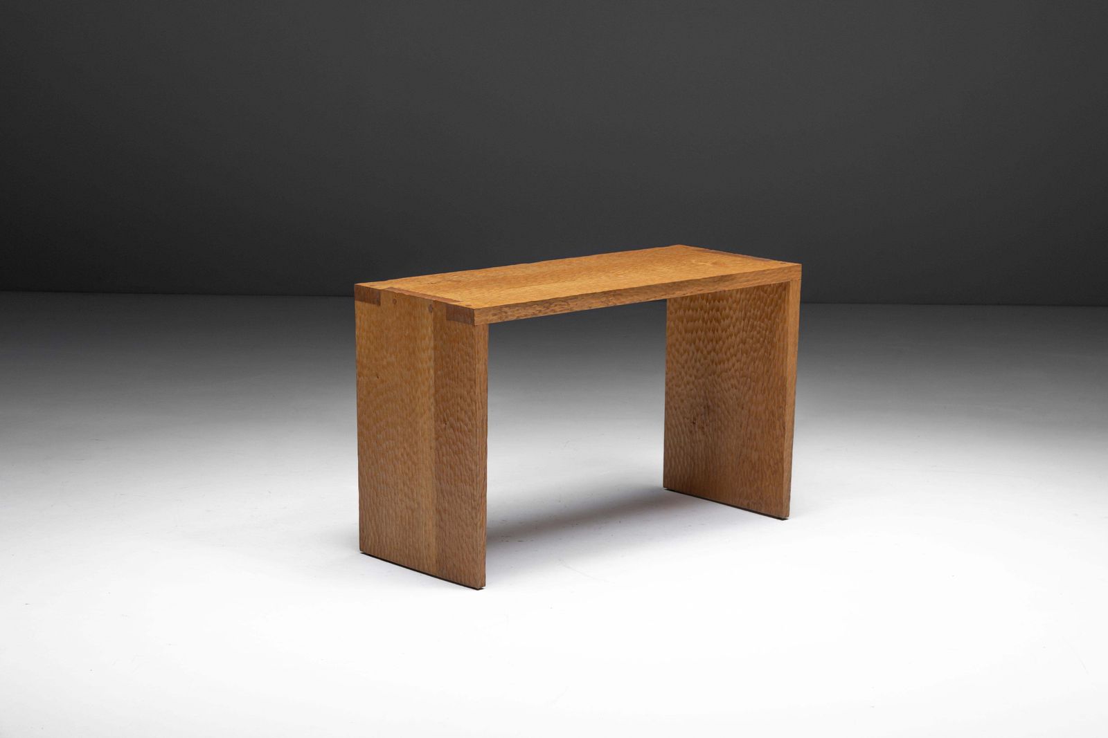 photo vintage Hand Carved Oak Console Table, France, Early 21st Century