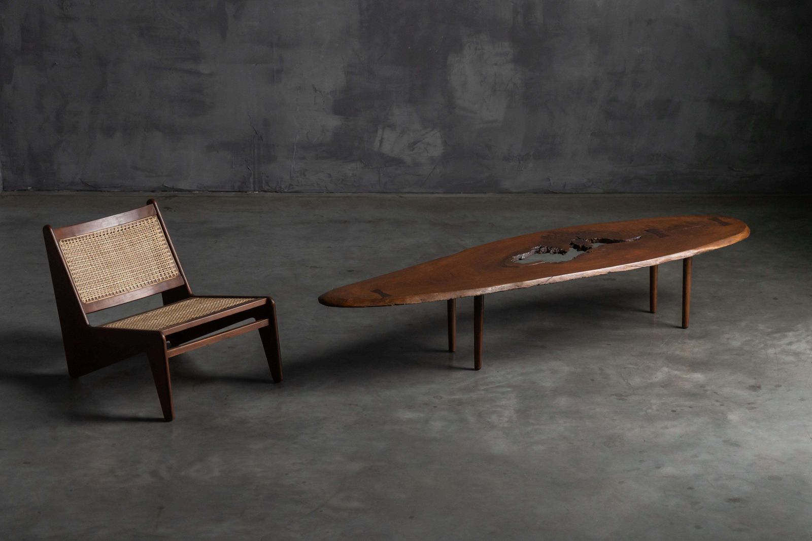 Organic Modern Coffee Table With Natural Void, France, Mid 20th Century photo for sale