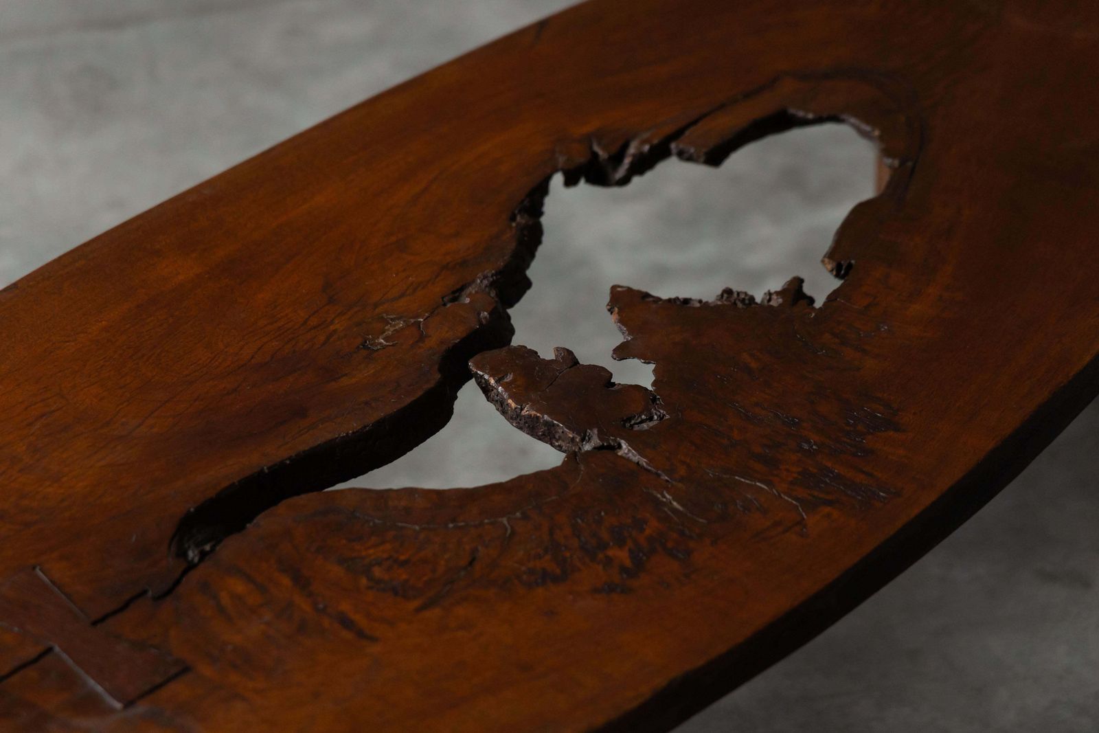 Organic Modern Coffee Table With Natural Void, France, Mid 20th Century photo 3498.0