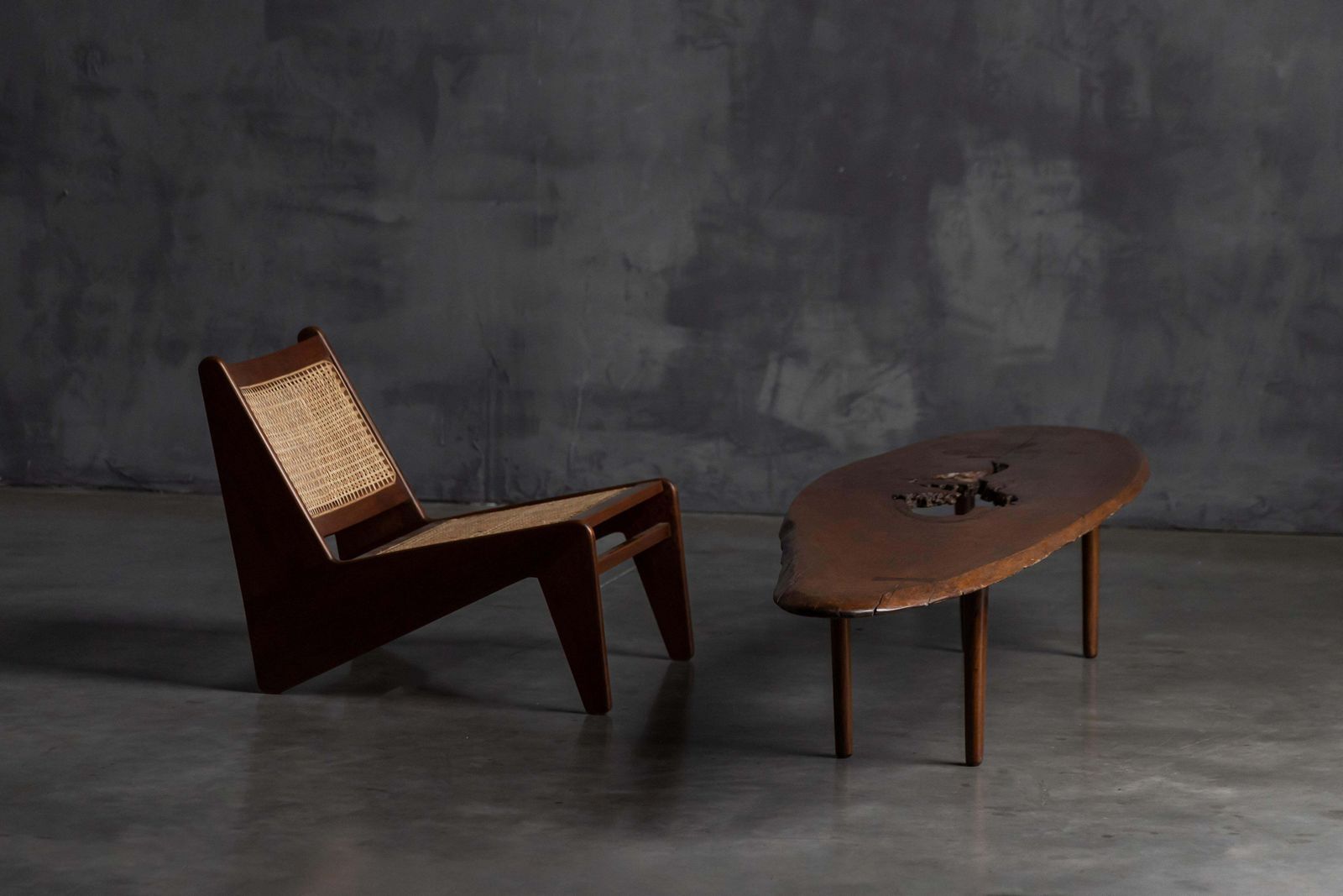 photo for sale Organic Modern Coffee Table With Natural Void, France, Mid 20th Century