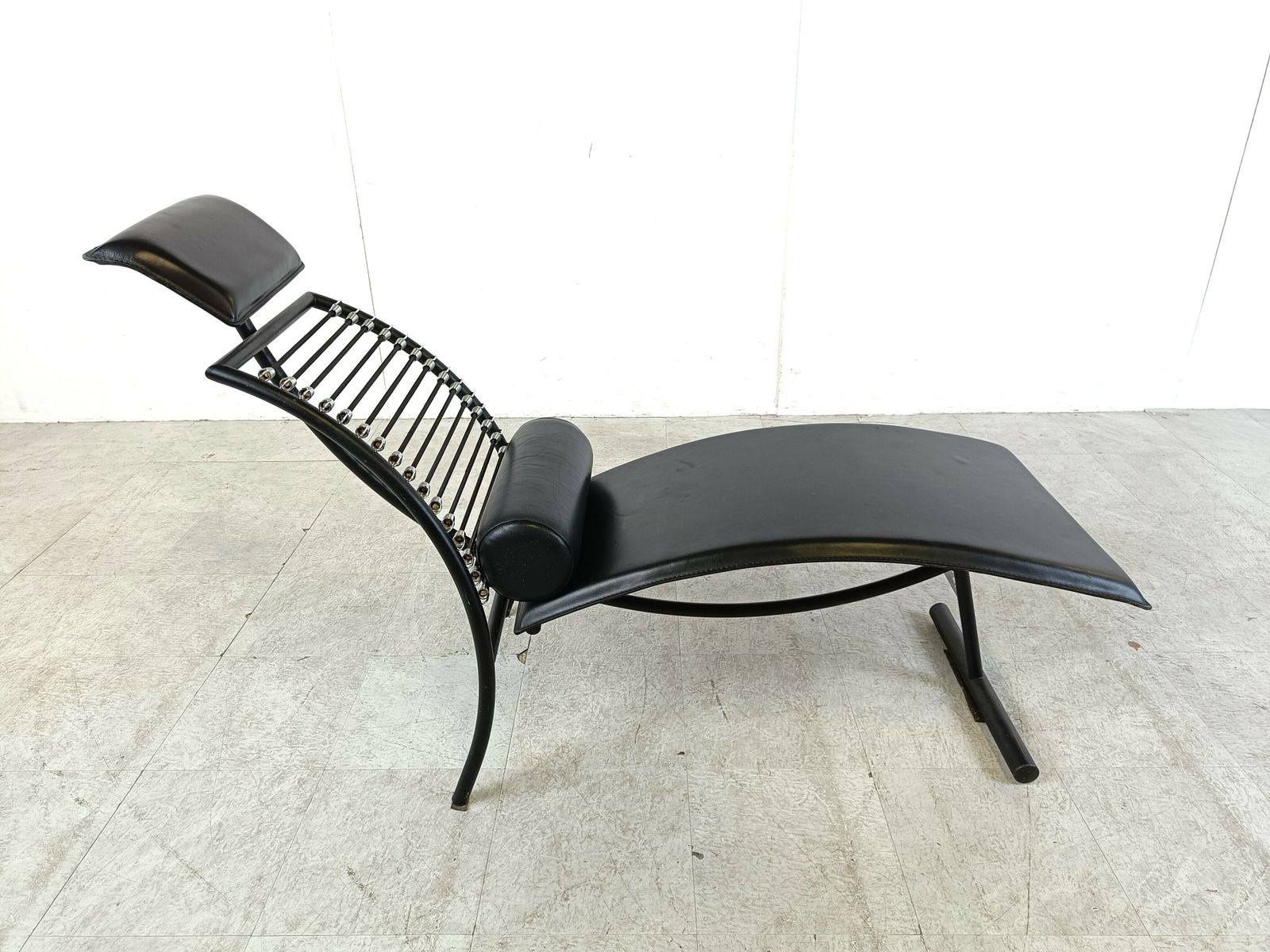 Vintage Chaise Longue In The Manner Of Rene Herbst, 1990s photo Furniture