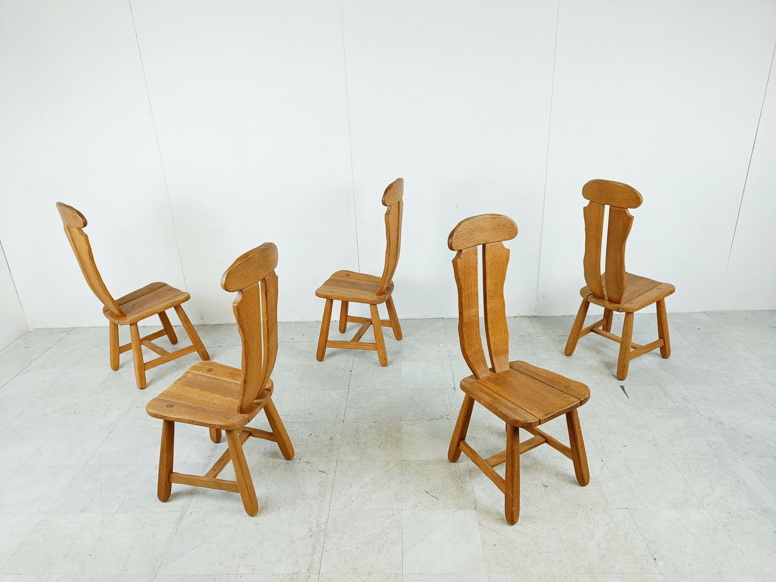 Vintage Dining Chairs By Depuydt, Belgium, Set Of 5   1960s photo furniture