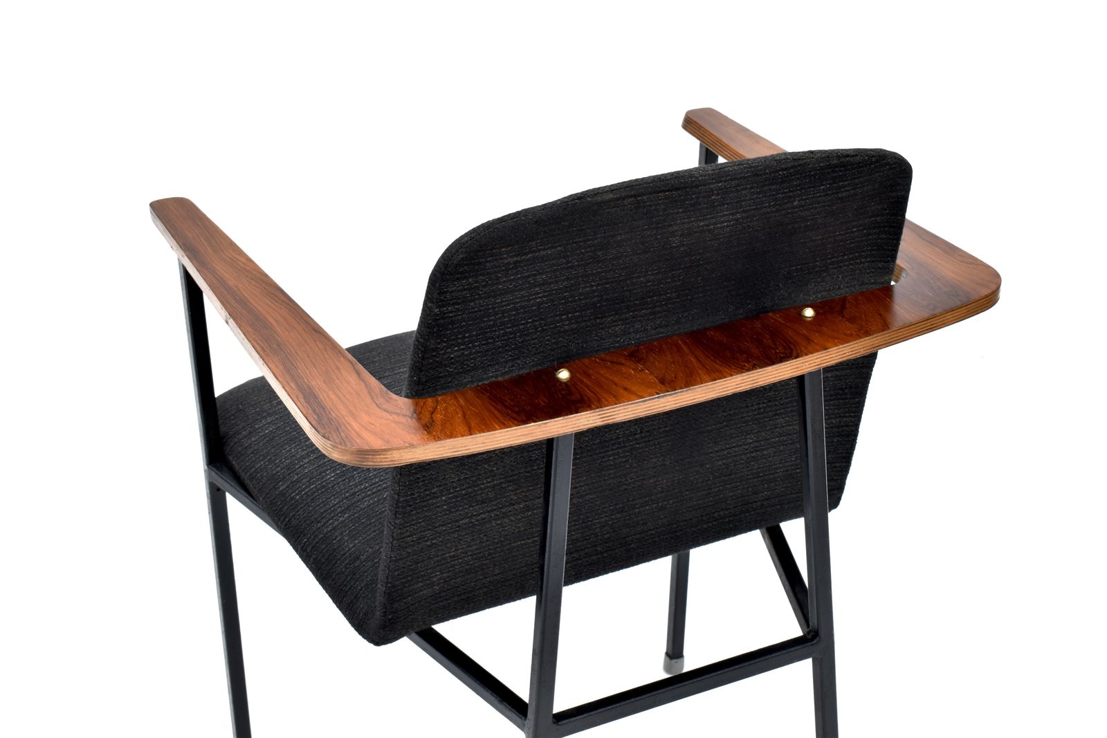 1960s Rosewood & Steel Side Chairs photo Furniture