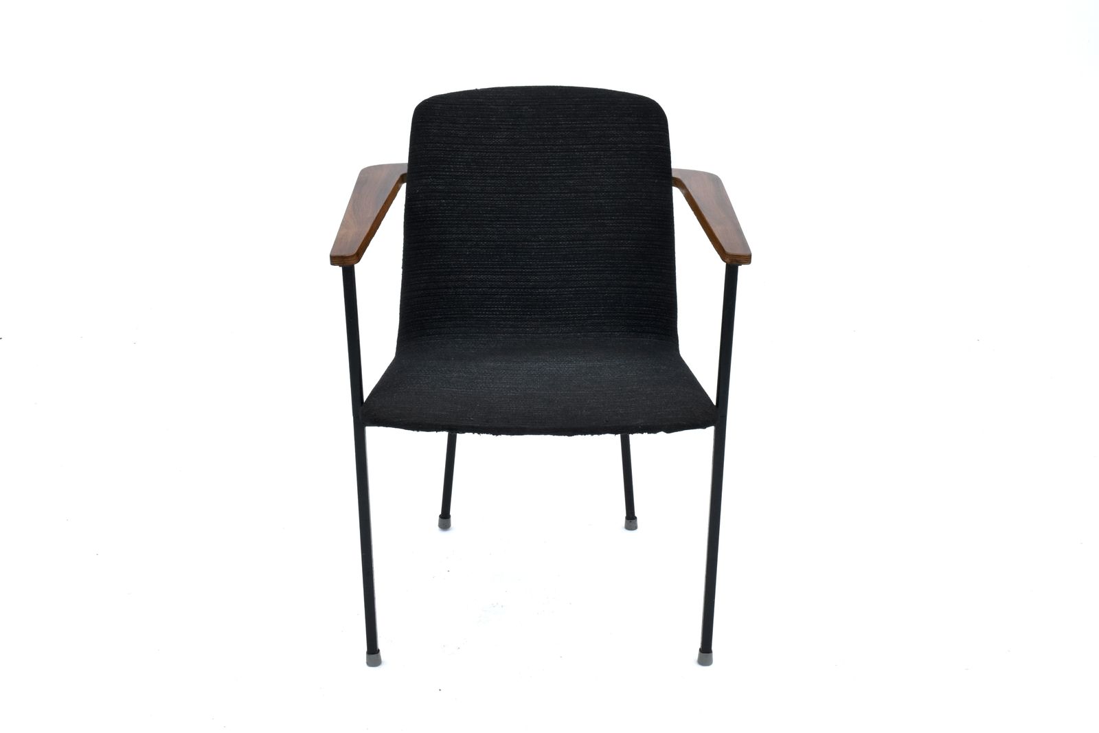 Furniture 1960s Rosewood & Steel Side Chairs photo