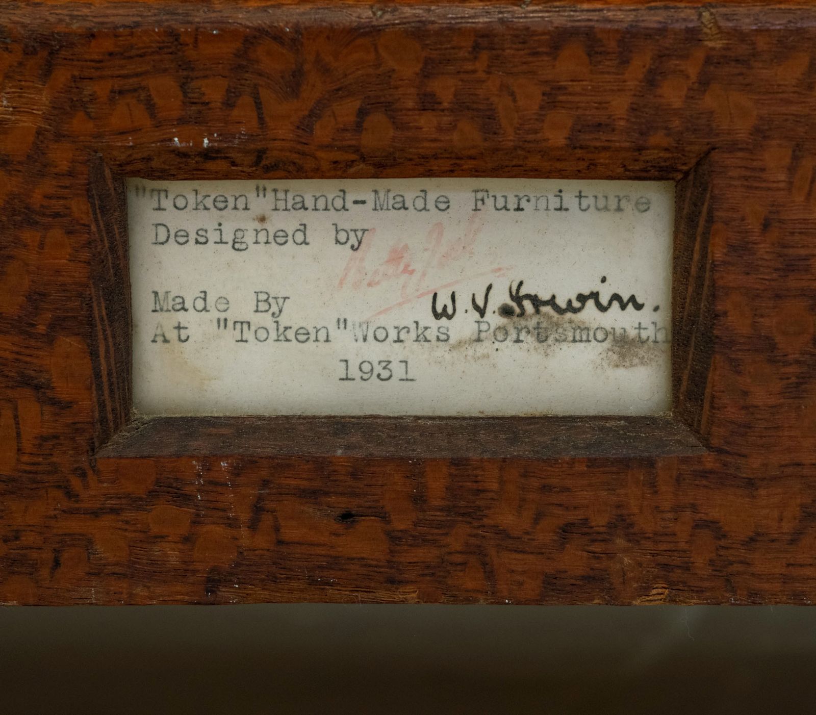 photo vinterior Betty Joel Silky Oak Side Cabinet For Token Works 1930s Art Deco