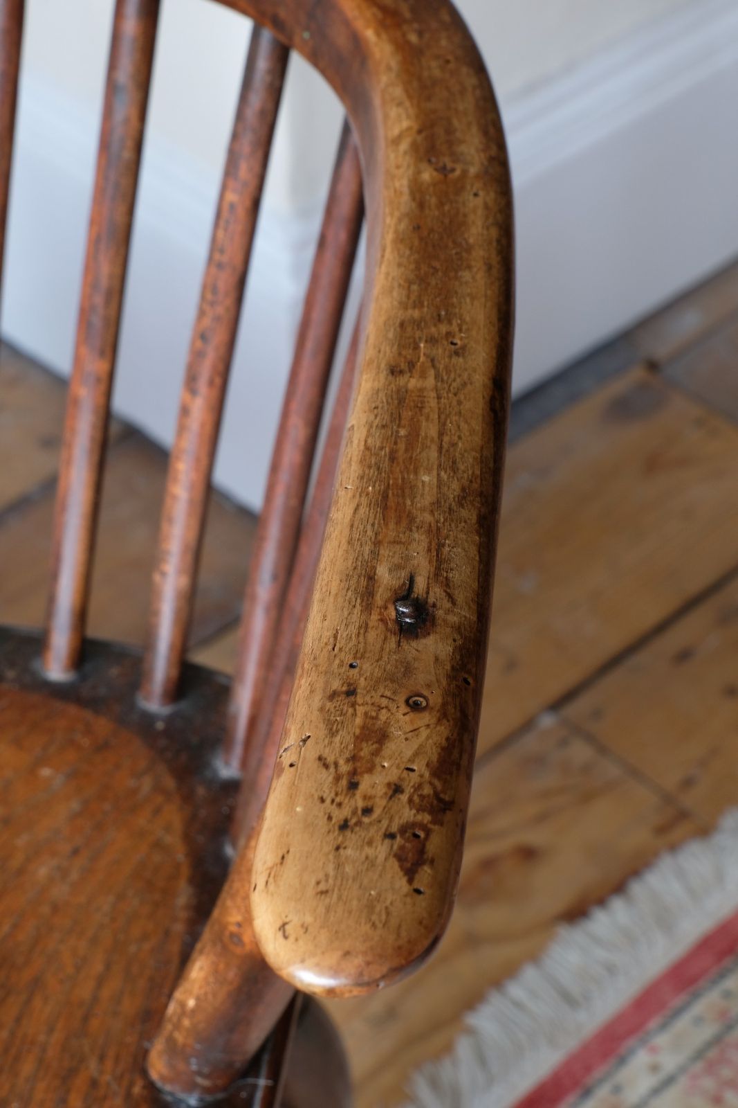 photo vinterior 19th Century Windsor Wheelback Armchair In Ash & Elm (Circa 1860)