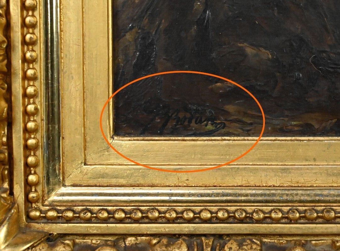 1620.0 Painting "The Wild Coast Of Belle île En Mer", 19th Century French School photo