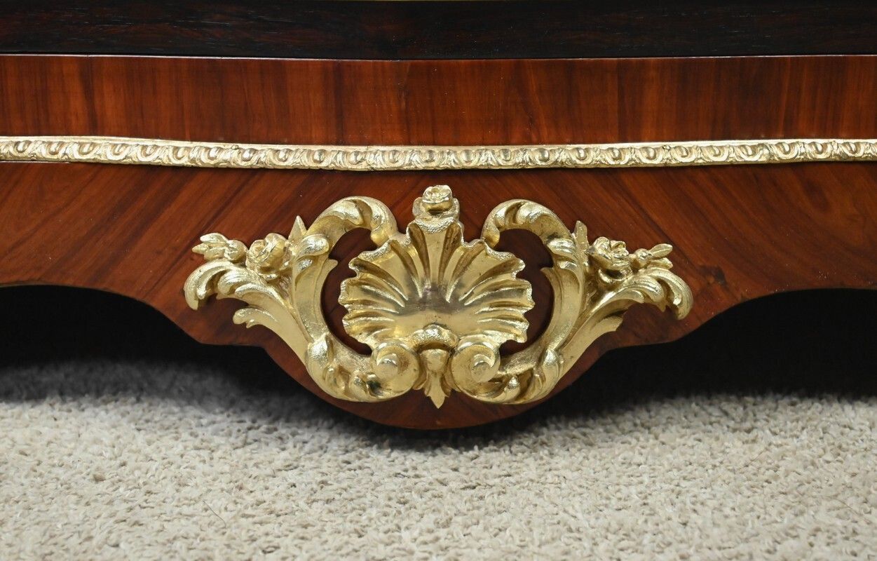 photo buy Inlaid Secretary Desk In Precious Woods, Napoleon III Period – Mid 19th Century
