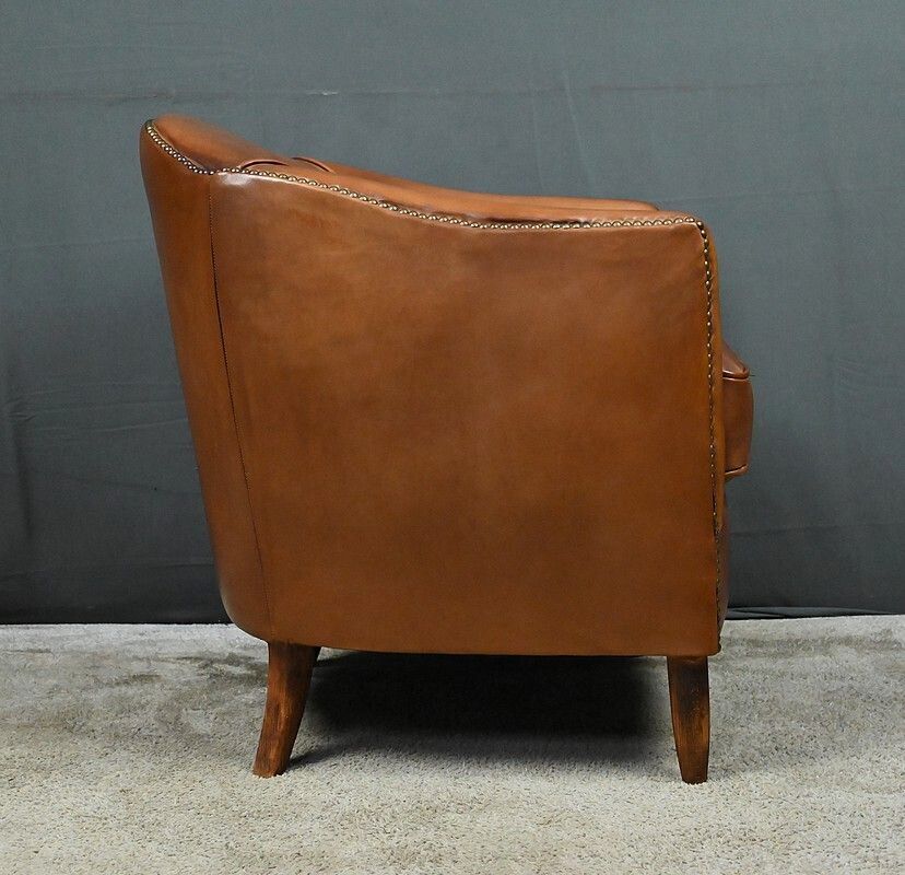 Solange Club Chair In Sheepskin Leather photo vinterior