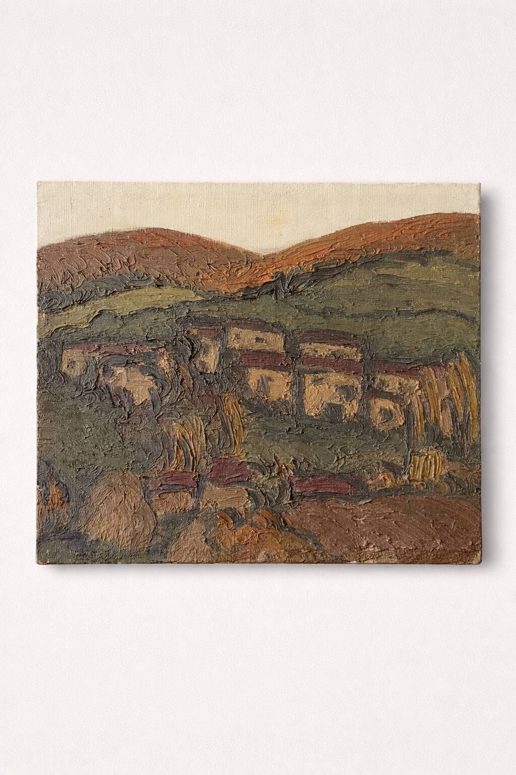 Oil On Canvas – Village Landscape – Boulinguez, 1972 photo furniture