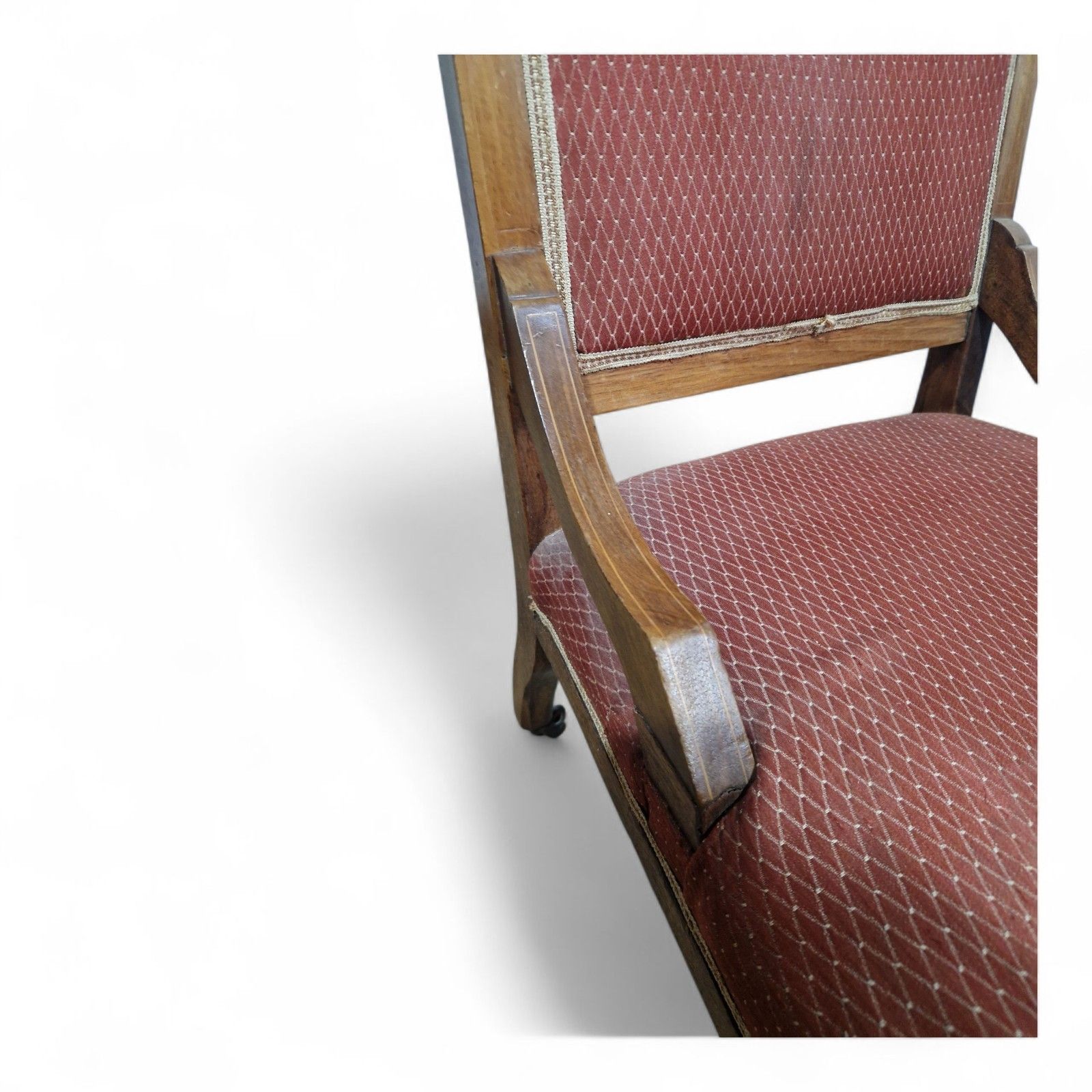 Antique Victorian Fireside Chair Carved Occasional Salon Chair Bedroom Chair photo buy