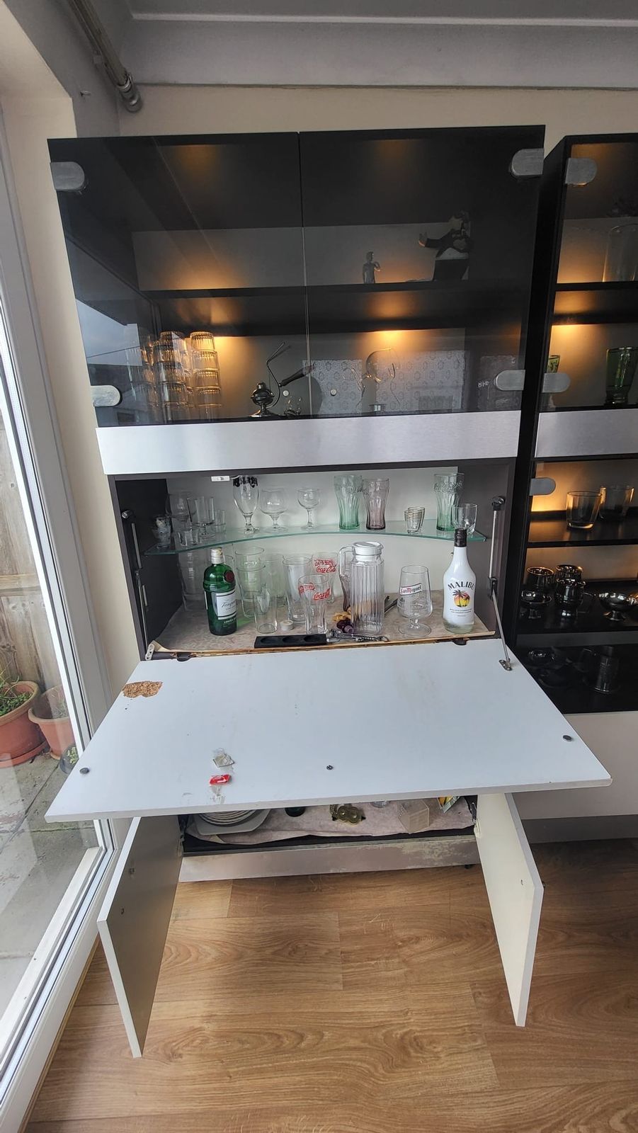 Rare 1977 Fertleman 'Starlight' Collection Space Age Display & Bar Cabinet photo for sale