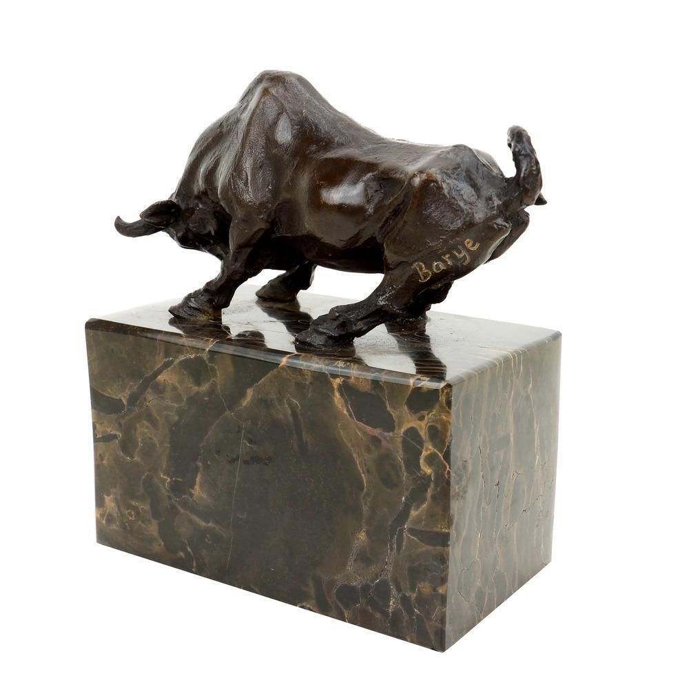 Art Deco Style Brown Patinated Bronze Bull Animal Sculpture photo 1053.0
