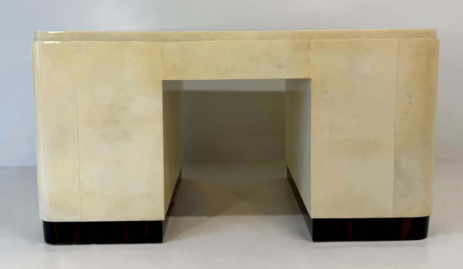 12964.0 Italian Art Deco Parchment Desk In The Style Of Borsani, 1940s photo