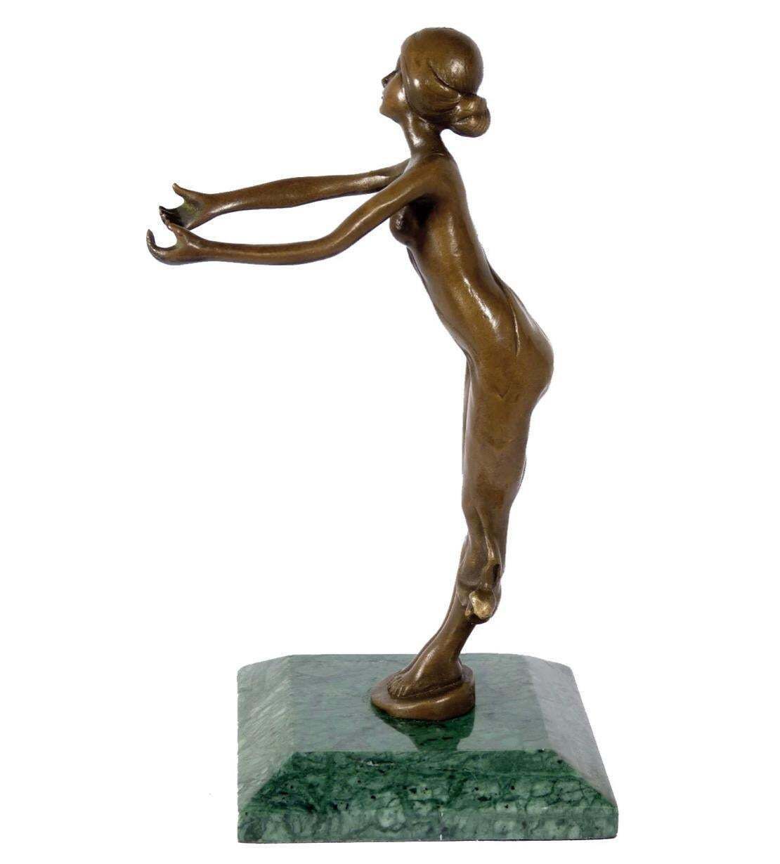 Art Nouveau Patinated Bronze Pocket Watch Holder, Circa 1900 Style photo 943.0
