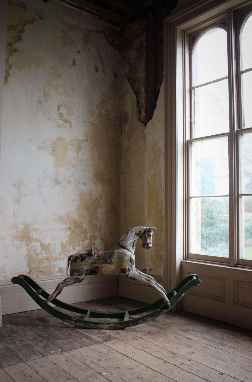 19th C English Country House Carved Wooden Rocking Horse G & J Lines Of London photo furniture