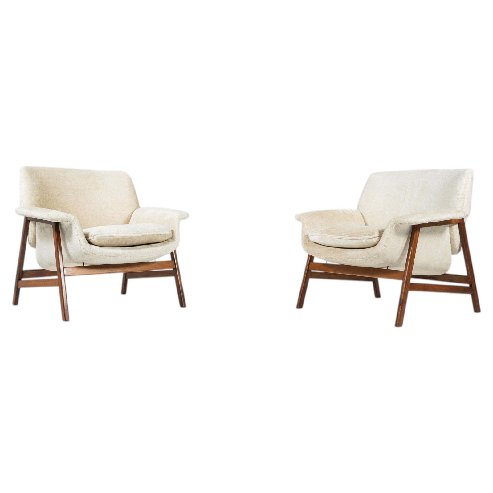 Pair Of Armchairs "849 " By Gianfranco Frattini For Cassina, 1960s