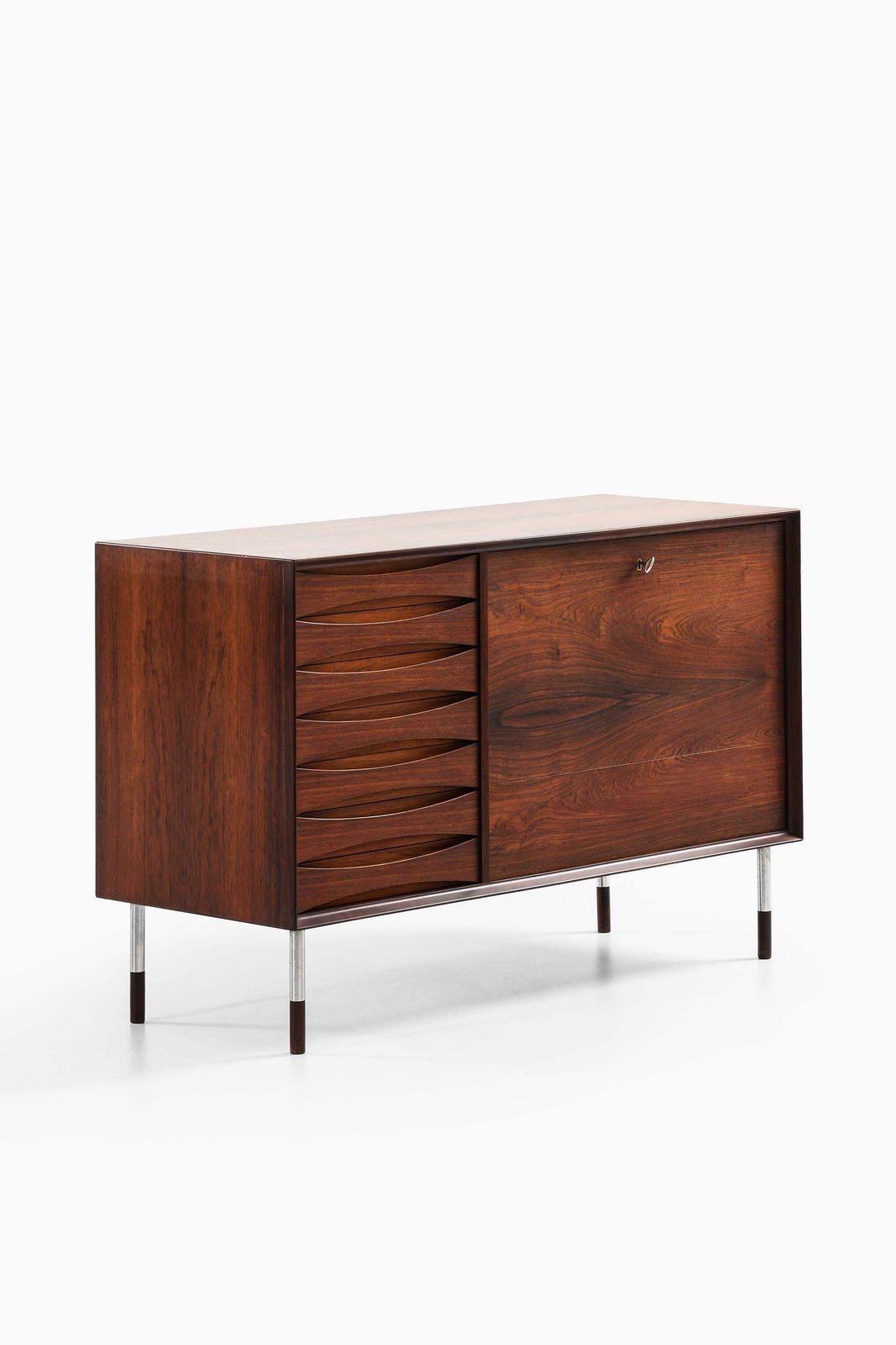Sideboard In Rosewood And Steel By Arne Vodder, 1950s photo furniture