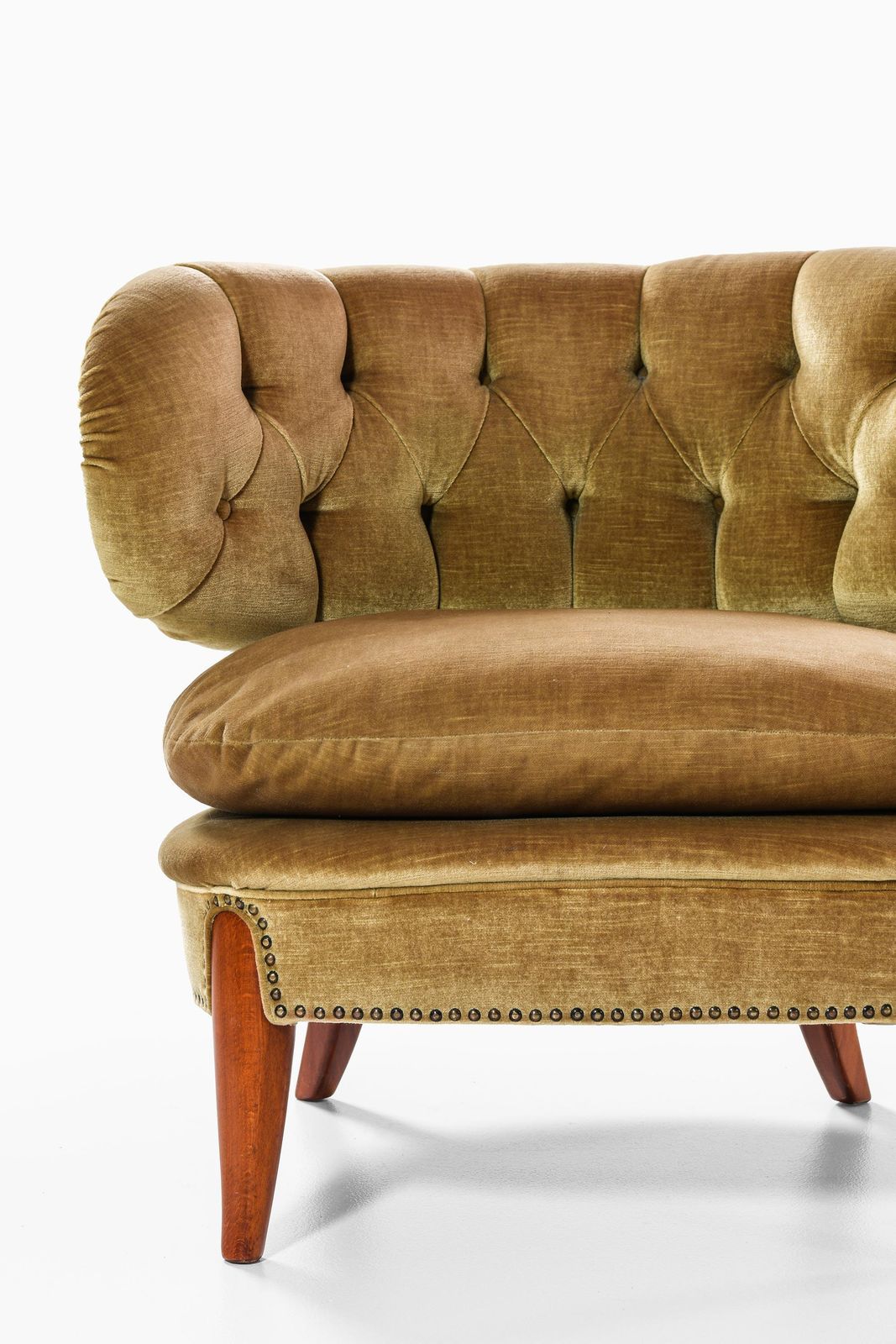 Set Of 2 Easy Chairs In Beech And Velvet By Otto Schulz, 1936 photo for sale