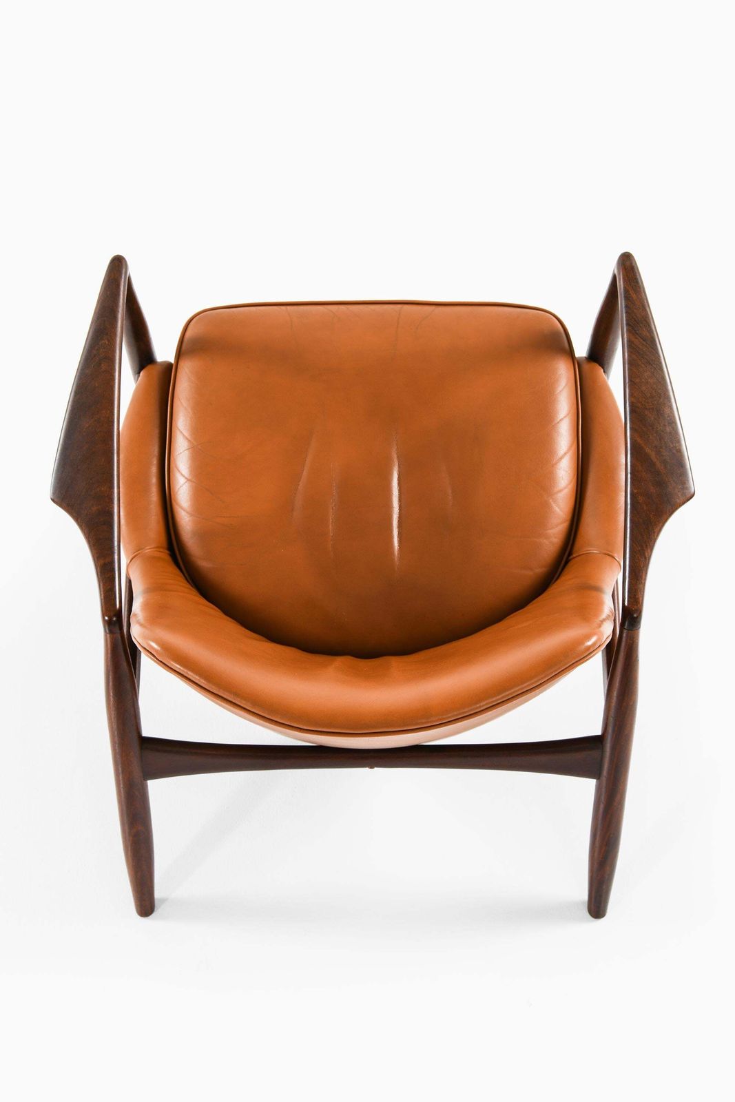 photo furniture Afromosia & Leather Easy Chair By Ib Kofod Larsen, 1950s