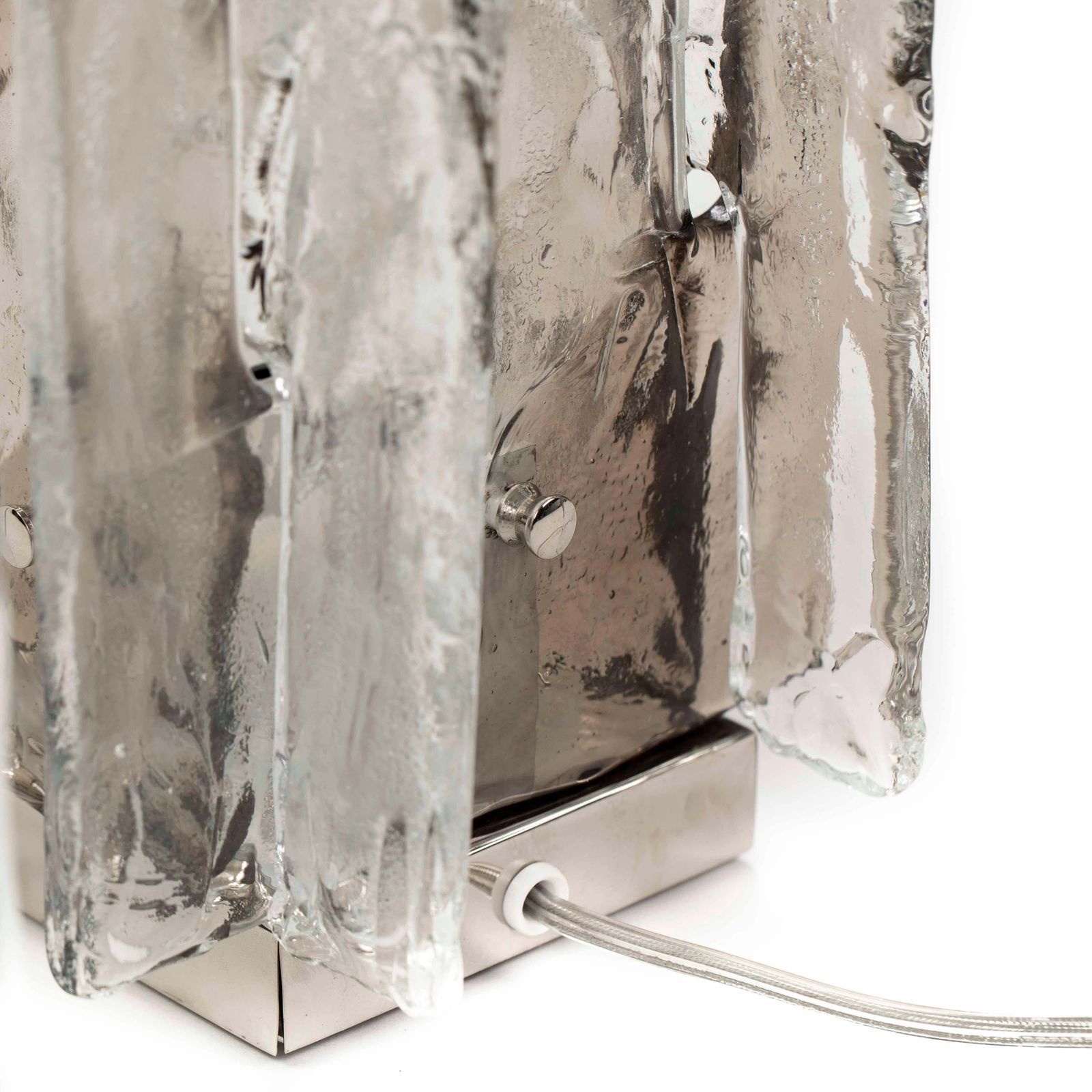 photo furniture Pair Of Italian Mid Century Murano Glass Table Lamps By C. Nason For Mazzega 70s
