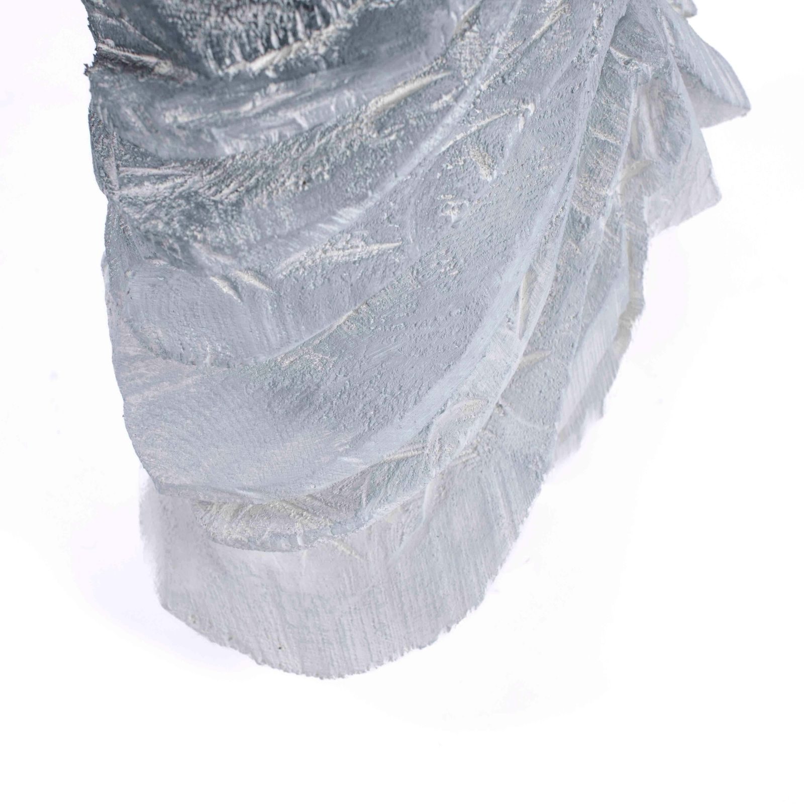 4828.0 Abstract Figurative Wooden Grey Black Sculpture “Twins" By Christofer Kochs 2023 photo