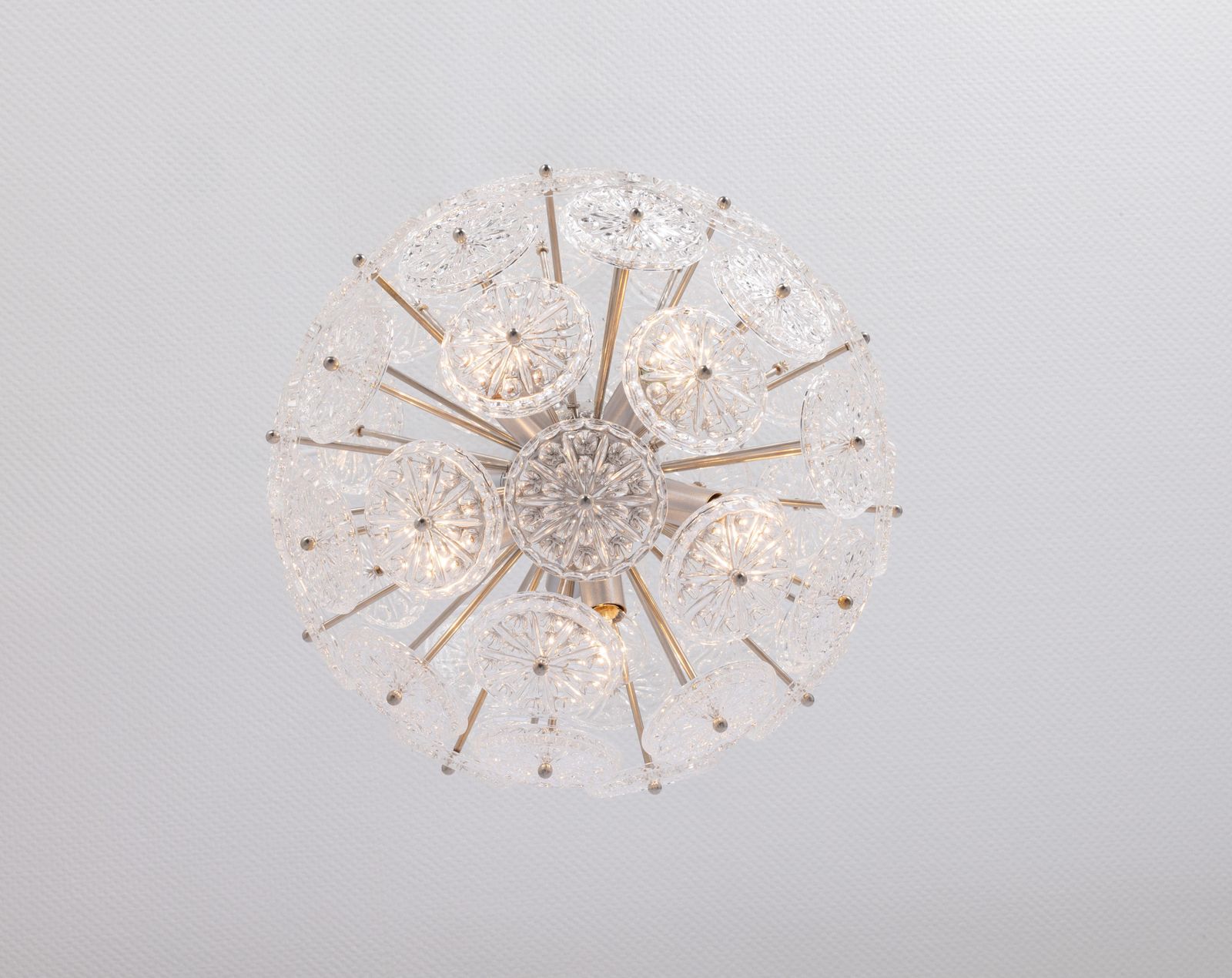 Stunning Floral Chrome Sputnik Chandelier, Germany, 1960s photo 1520.0