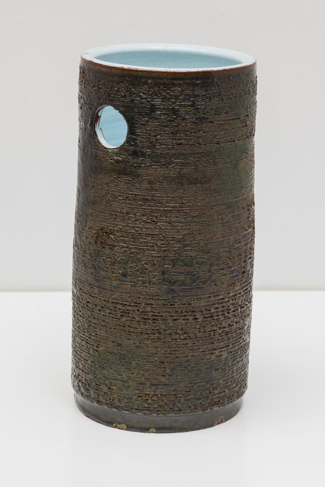 Cylindrical Ceramic Umbrella Stand By Perignem, 1960s photo furniture