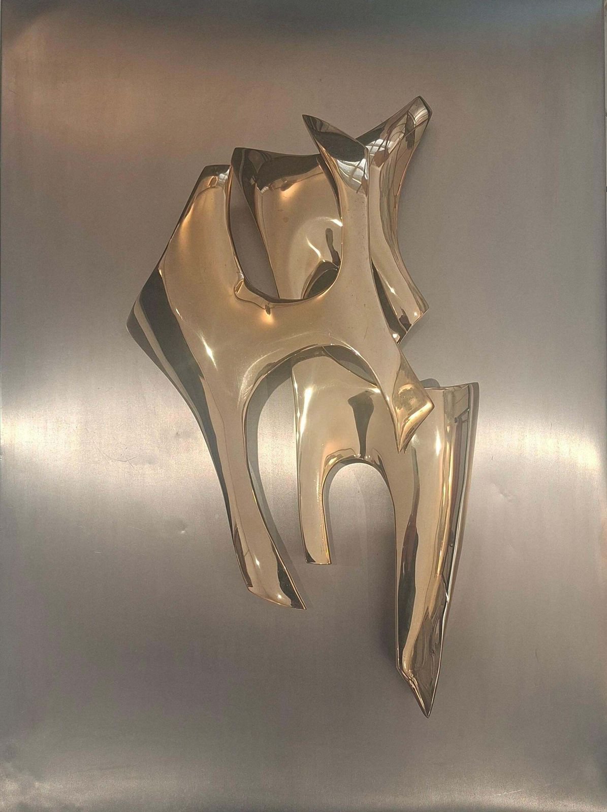 Art Fred Brouard, Bronze Sculptural Sconce N°19/50, Circa 1970 photo