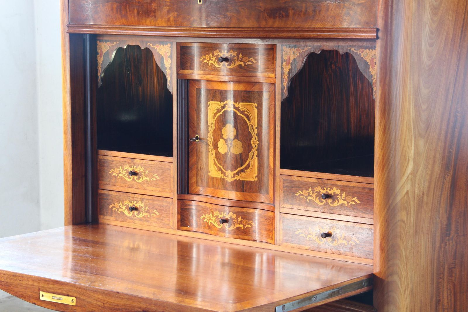 Vintage Danish Walnut 19th Century Escritoire / Secretary, Victorian Style photo Furniture