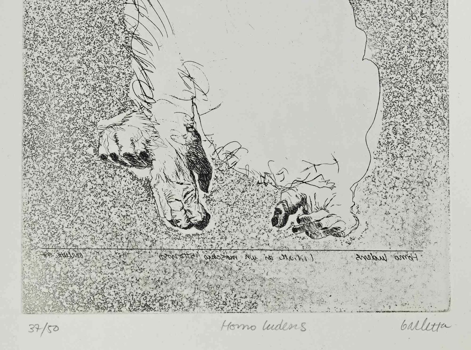 Sergio Barlettahomo Ludens   Etching By Sergio Barletta   1960s1960s photo furniture