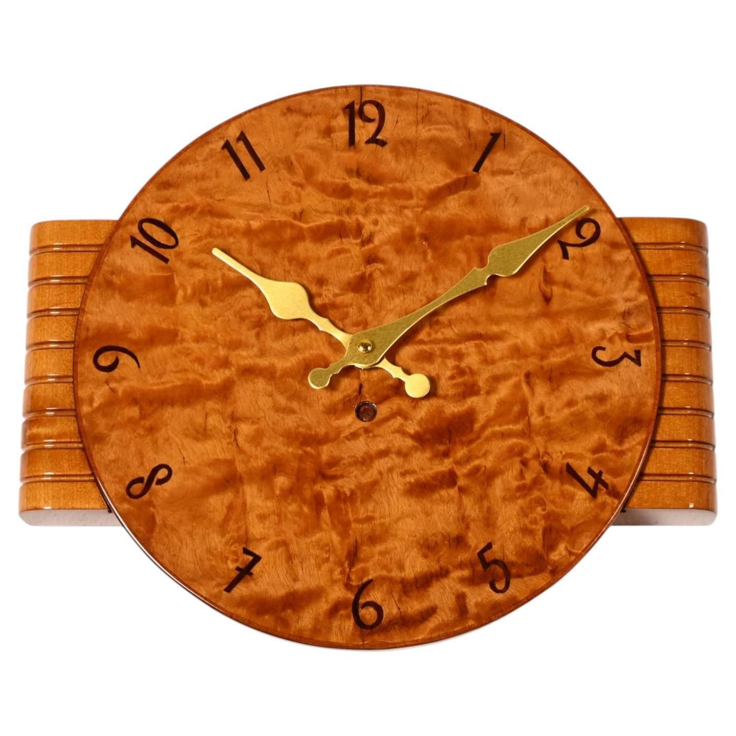 Wooden Art Deco Wall Clock photo furniture