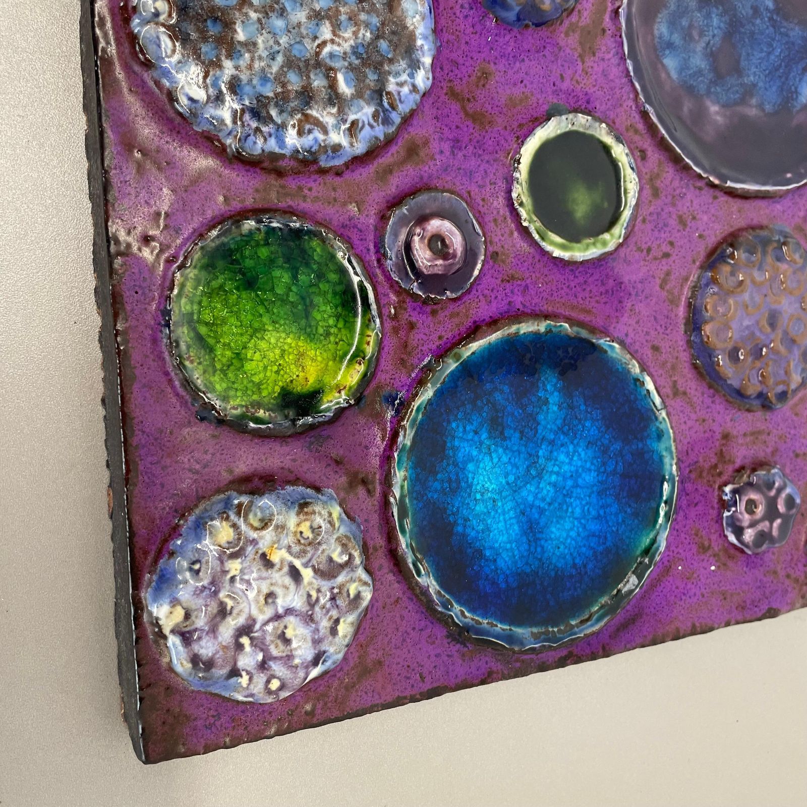 Rare Wgp Fat Lava Ceramic "Urania" Wall Plate Element By Ceramano, Germany, 1970 photo buy