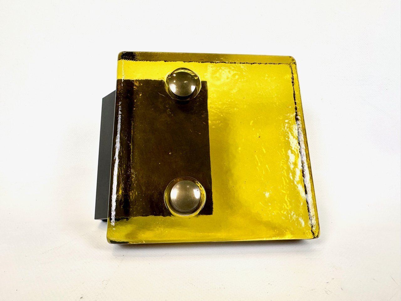 Mid Century Modern Amber Glass Push And Pull Alpana Door Handle, 1960s