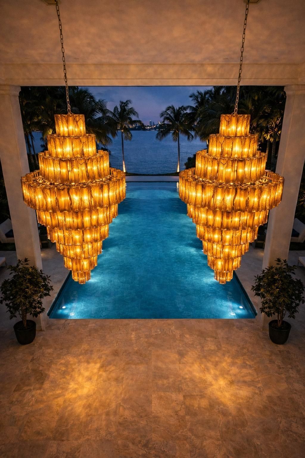 Giant Italian Glass Alabaster Chandelier, Murano photo vintage