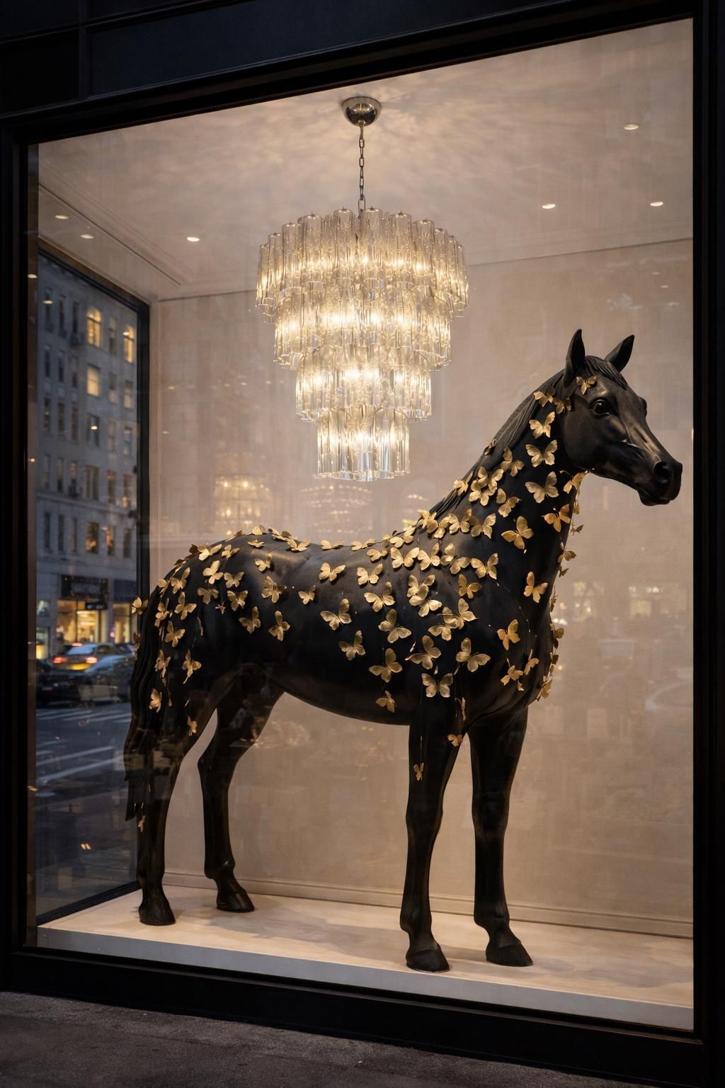 photo buy Italian Chandelier In Transparent Murano Glass