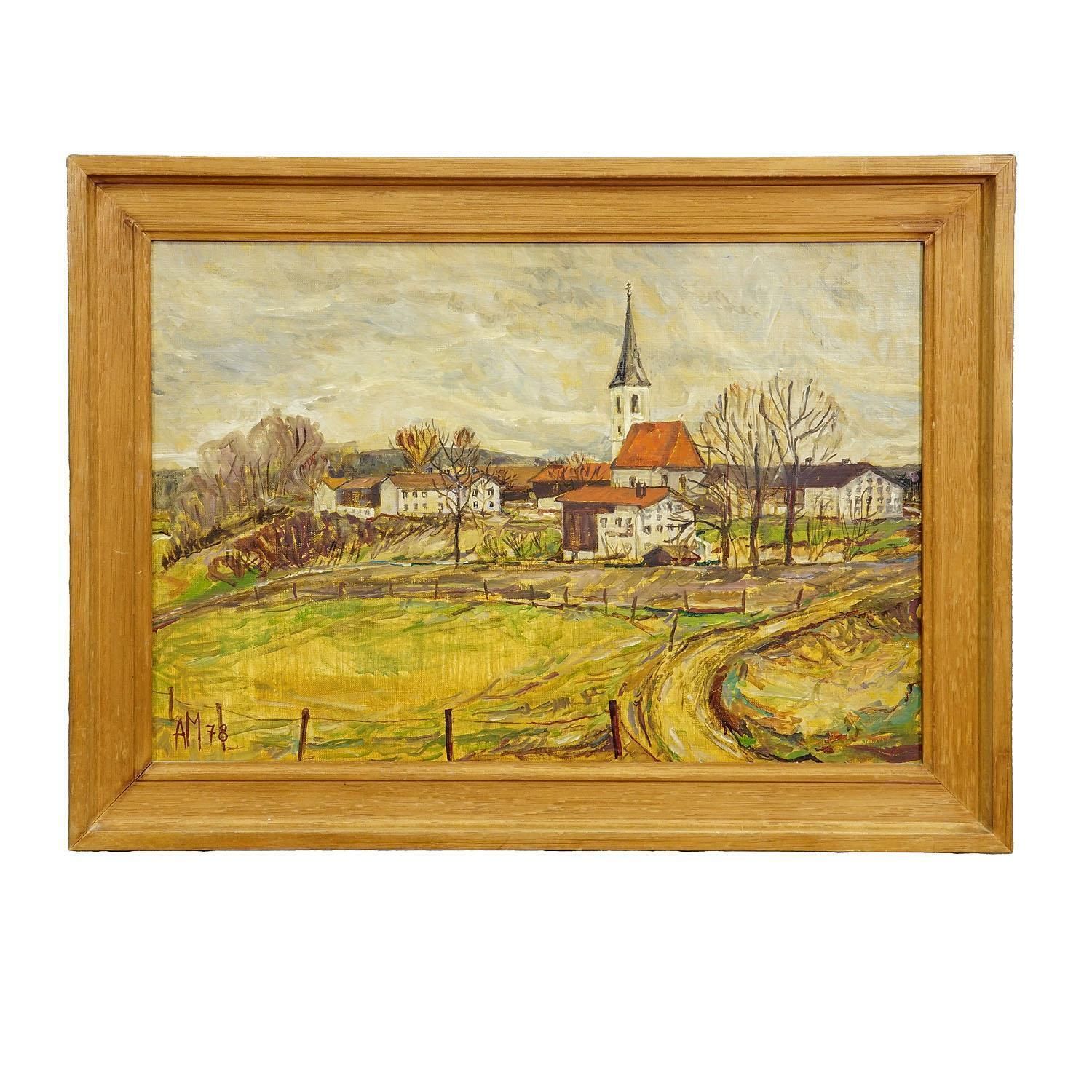 Kirchberg In Tirol, 1978 – Oil Painting By Alexander Michael photo furniture