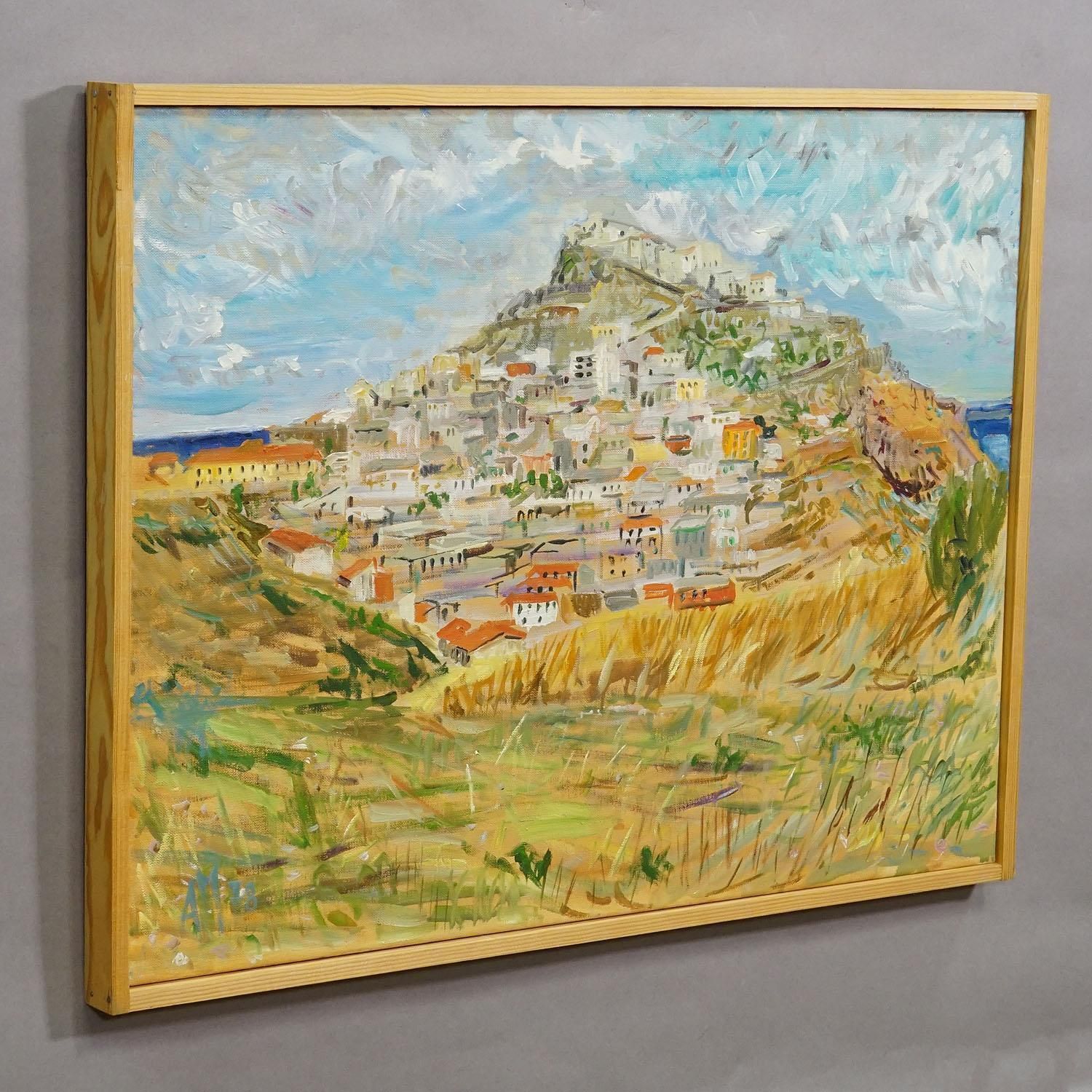 Castelsardo, Sardinia, 1978 – Oil Painting By Alexander Michael photo for sale