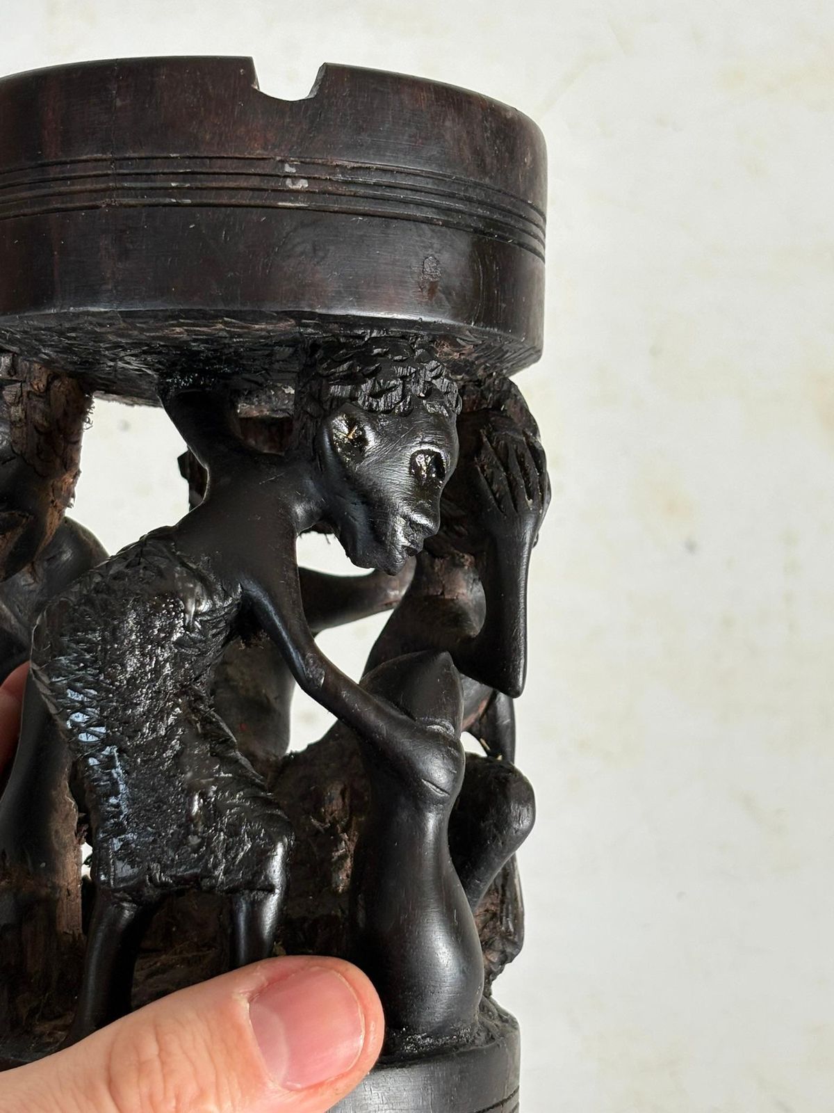 photo for sale Wooden Ashtray In The Shape Of A Sculpture, France, 1950