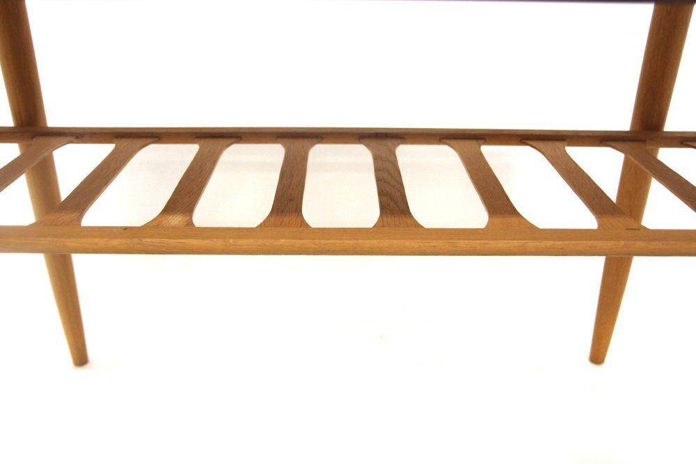Scandinavian Coffee Table In Teak And Oak, Sweden, 1950s photo Furniture