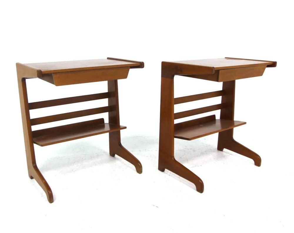 Scandinavian Bedside Tables By David Rosen For Nordiska Kompaniet, Sweden, 1960s, Set Of 2