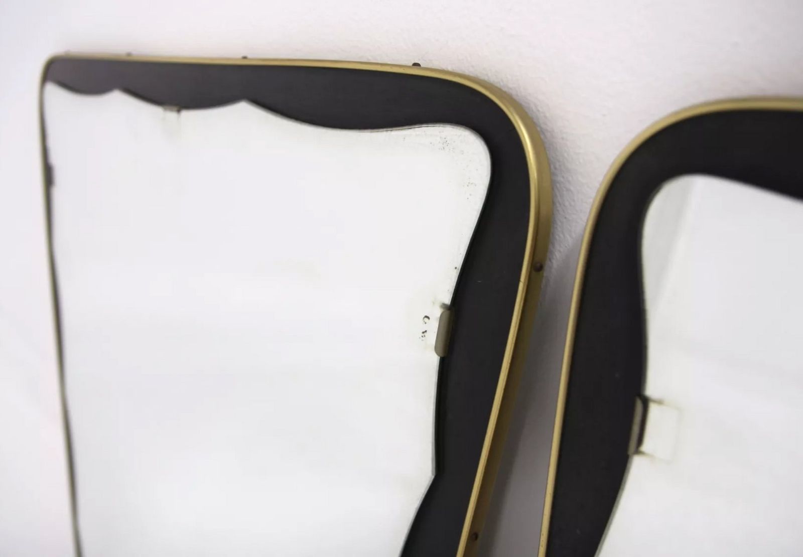 Scandinavian Metal Mirrors, Sweden, 1960s, Set Of 2 photo Home Decor