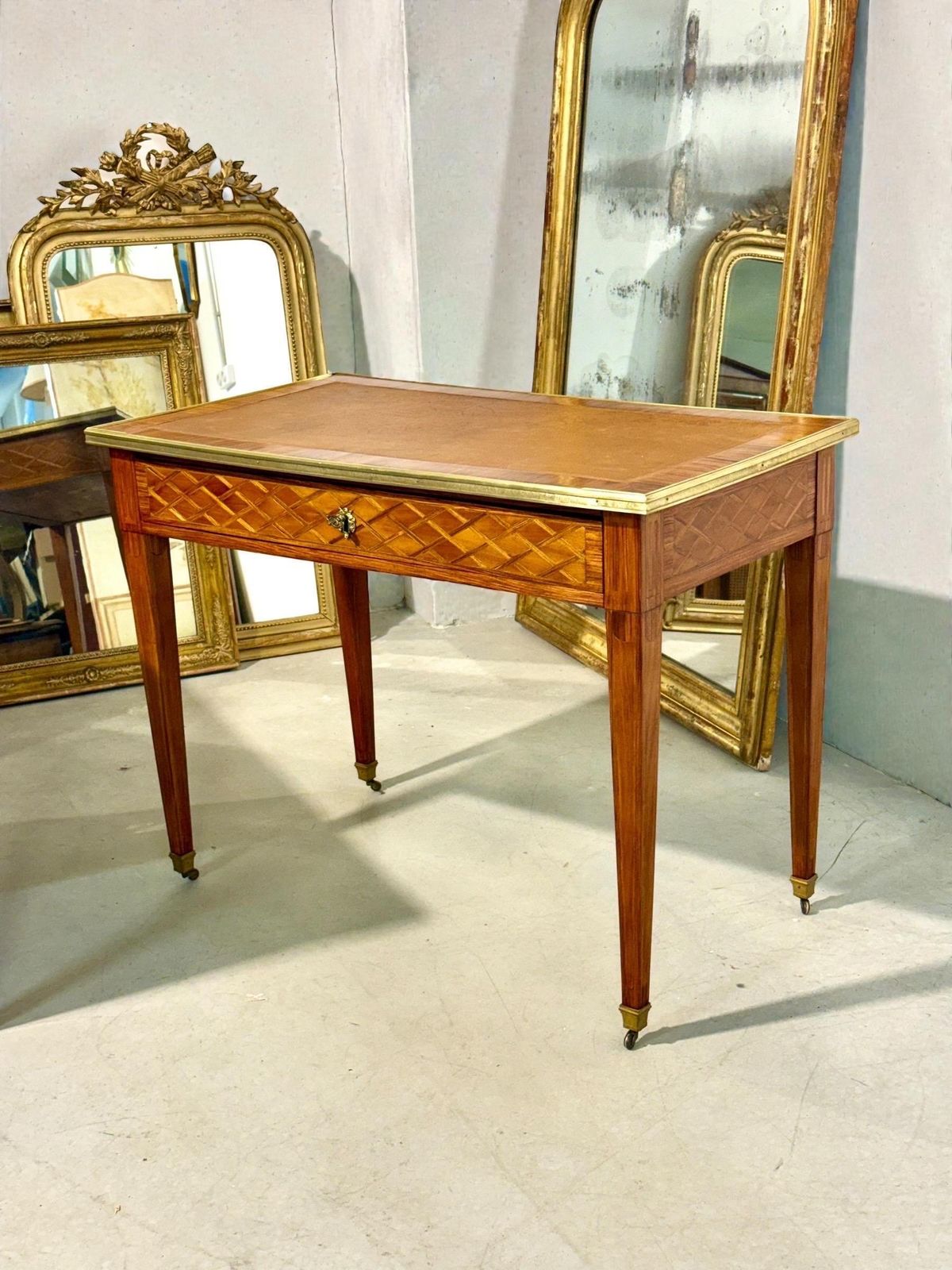 Louis XVI Writing Table With Bronze Mounts, France C. 1780 photo furniture