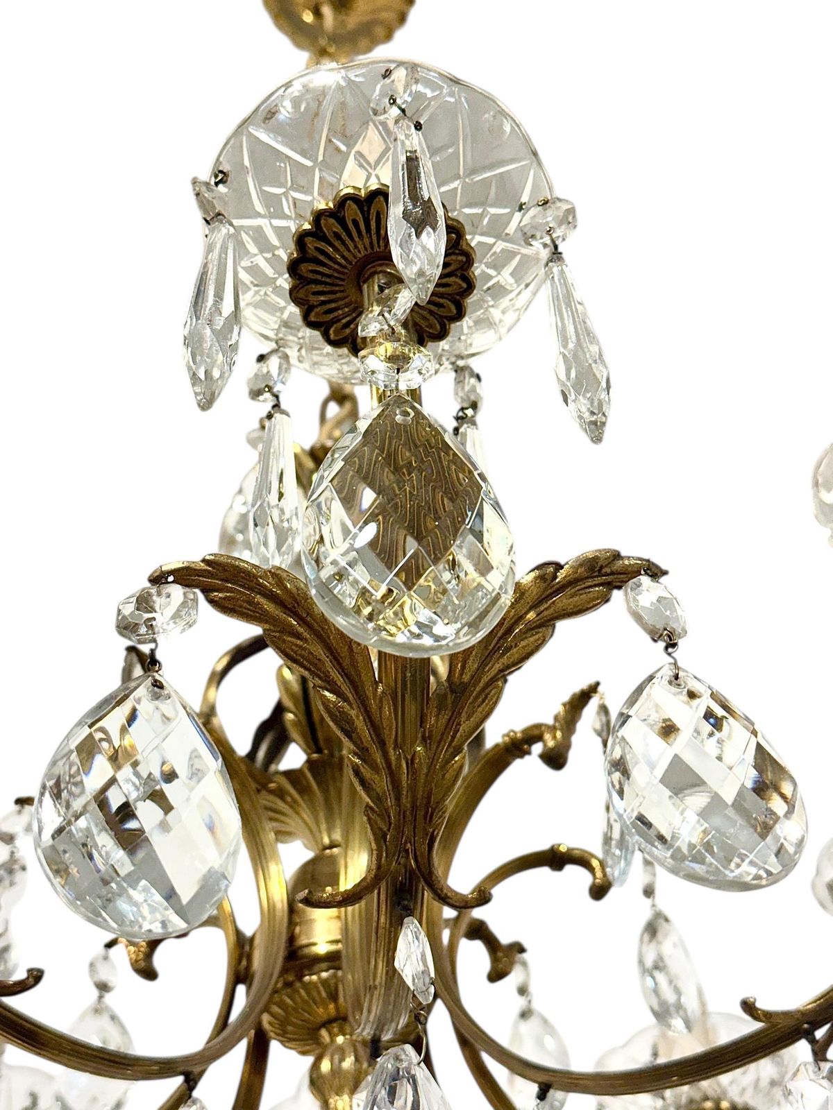 Late 19th Century Gilt Bronze And Crystal Eight Light Chandelier photo 3264.0