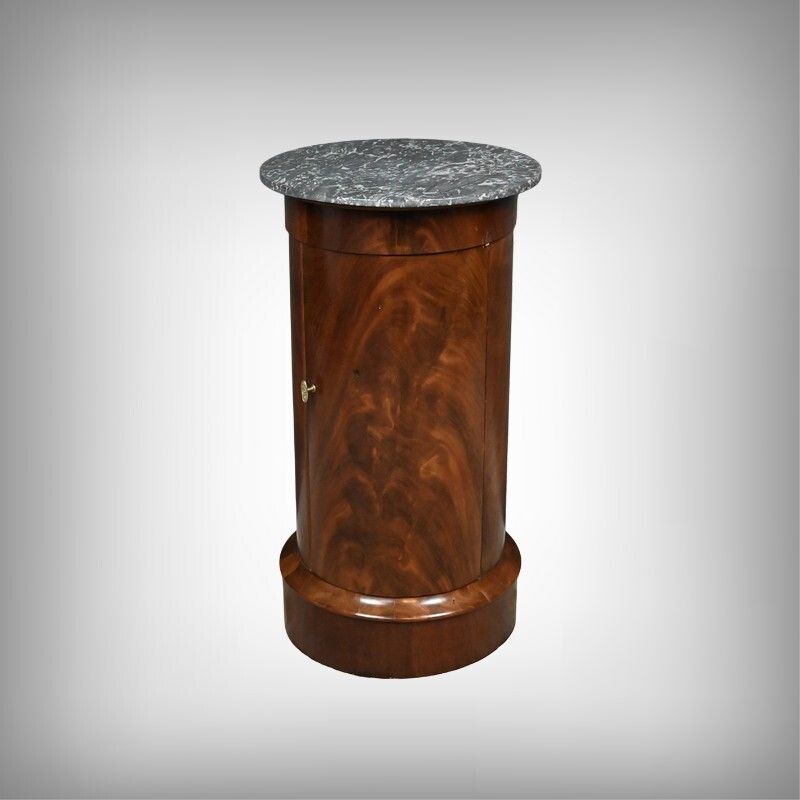 Mahogany Nightstand Bedside Table, Empire Style – Late 19th Century