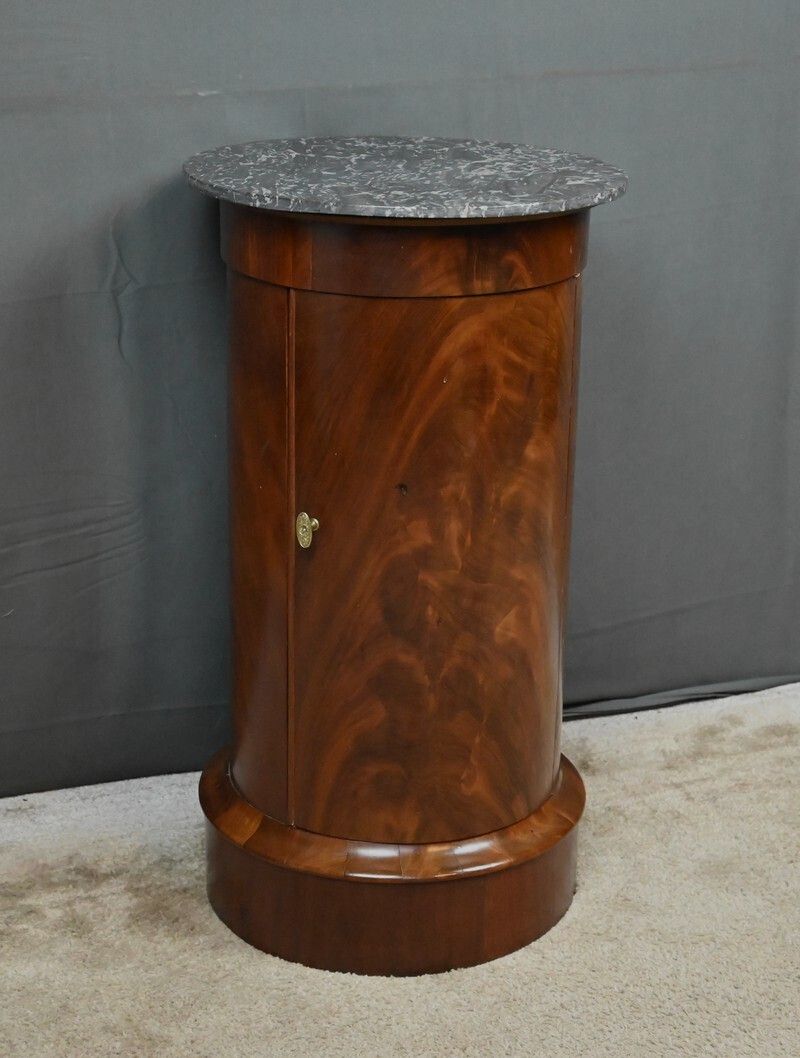 Mahogany Nightstand Bedside Table, Empire Style – Late 19th Century photo for sale