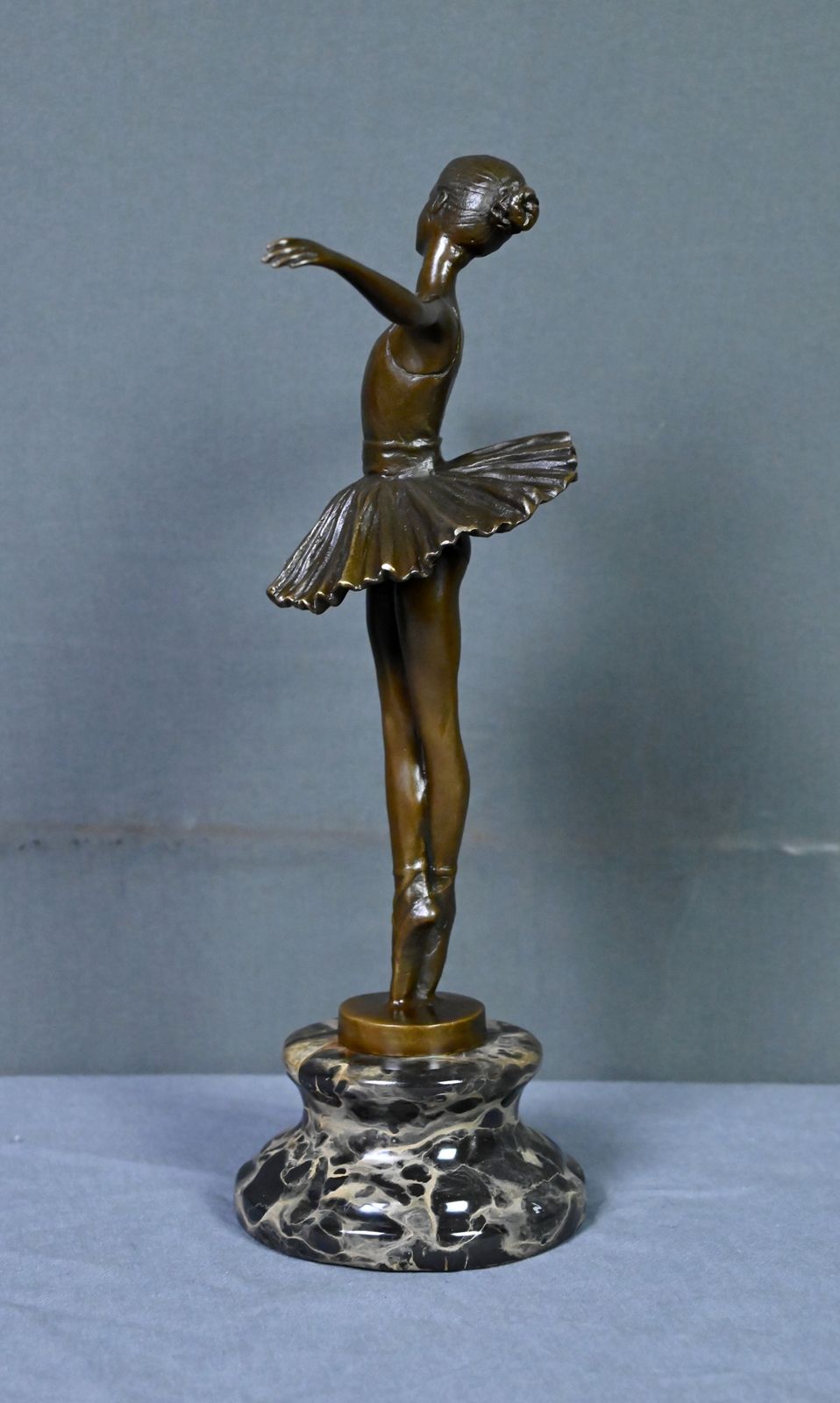 1110.0 Bronze "The Ballerina" Signed Crespain – Early 20th Century photo
